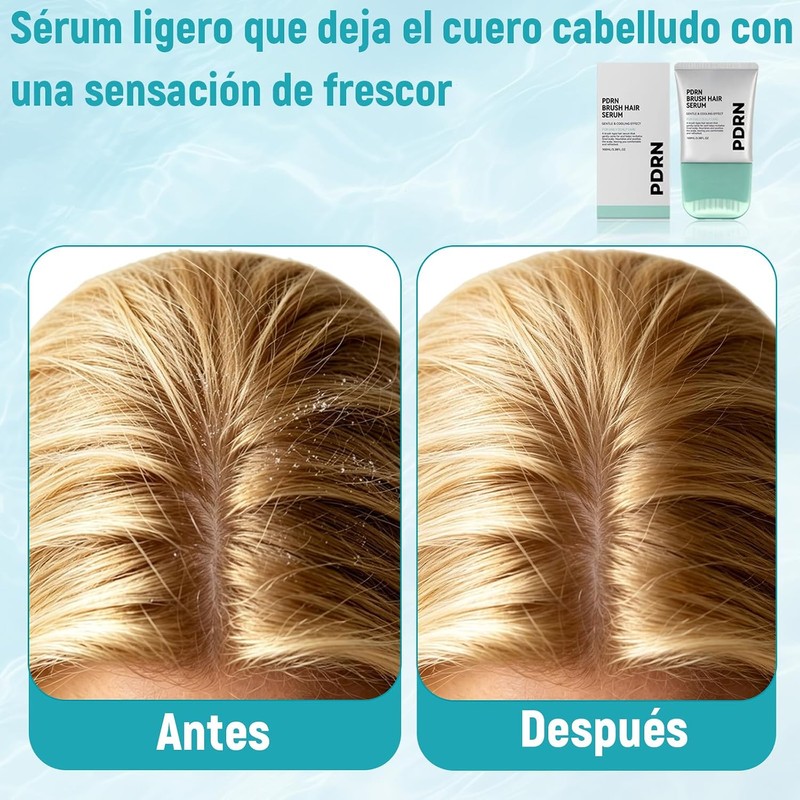 PDRN Brush Hair Serum, Cuidado del Cabello Refrescante,100ML