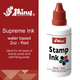Shiny SHI-40604 Self-Inking Stamp Refill Ink by 2oz, Red Ink