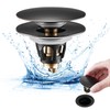 Fransiton Bathroom Sink Drain Stopper, Big-Cap Pop-up Drain Fits 1.1"