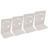 4 Pcs Metal Bookends Anti Slip Exquisite Beautiful Unique Design