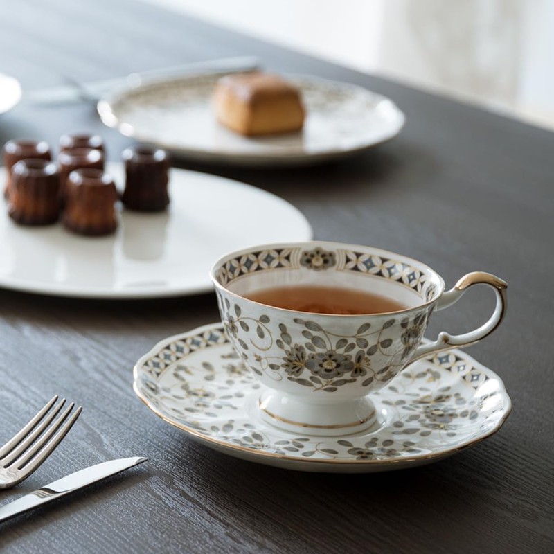 Narumi 52443-6792 Milano Black Cup Saucer, 7.4 fl oz (210