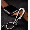 KALOLINNA Titanium Keychains, Set of 2, Carabiner Hook, Lightweight, Small,