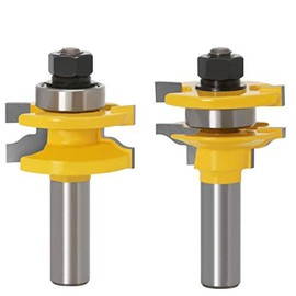 APLUS Tongue Groove Router Bits Set, 1/2" Shank Ogee Stile and Rail Bit Set, Wood Milling Cutter Woodworking Tool