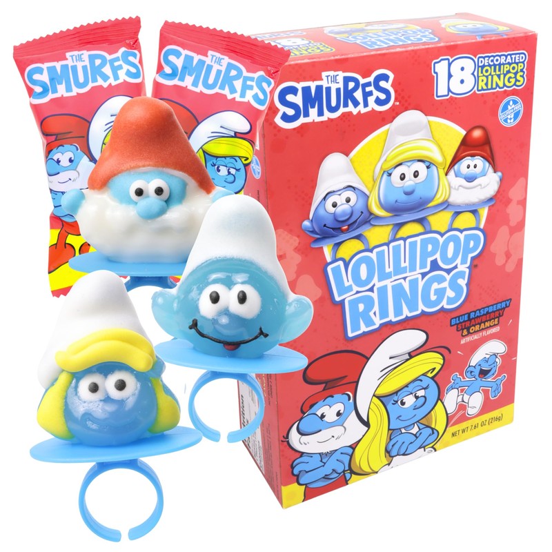 Imaginings 3 The Smurfs Lollipop Rings, Papa and Smurfette, Individually