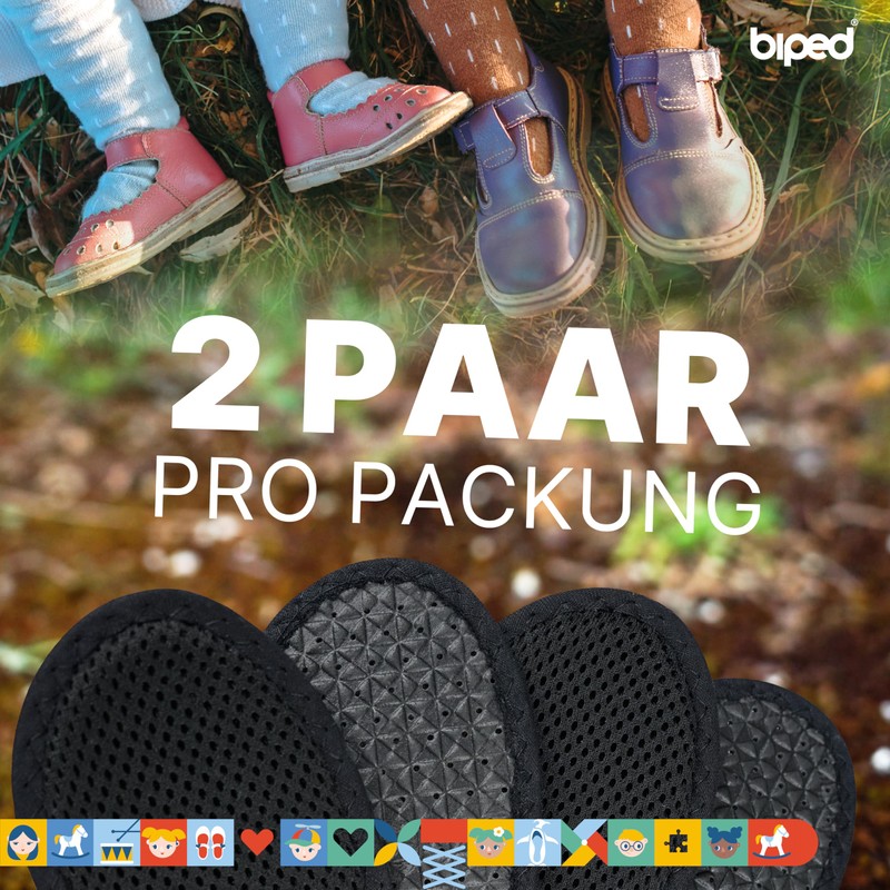 biped 2 Pairs of Children's Activated Carbon Soles, for Climate