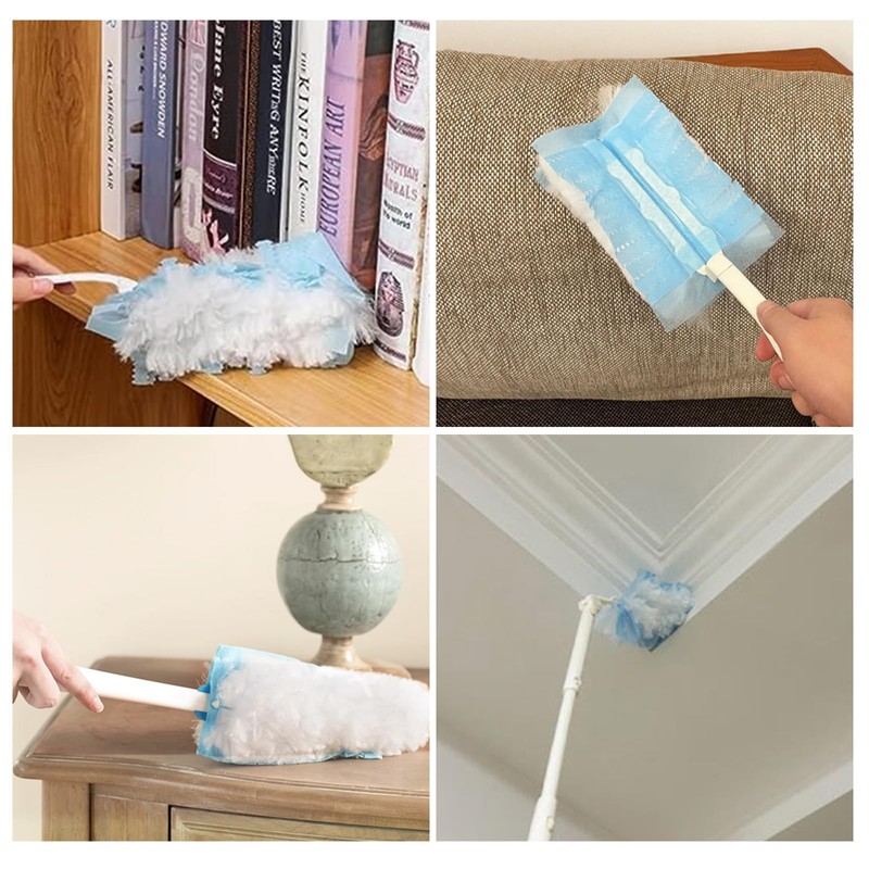 Jogoico Flash Dust Magnet Refills 20PCS Fluffy Dusters Refills Disposable