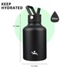 Konokyo Insulated Water Bottle with Straw,50 oz 3 Lids Water