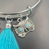 Alex and Ani Silver Bangle Bracelet Elephant Owl Chipmunk Charms