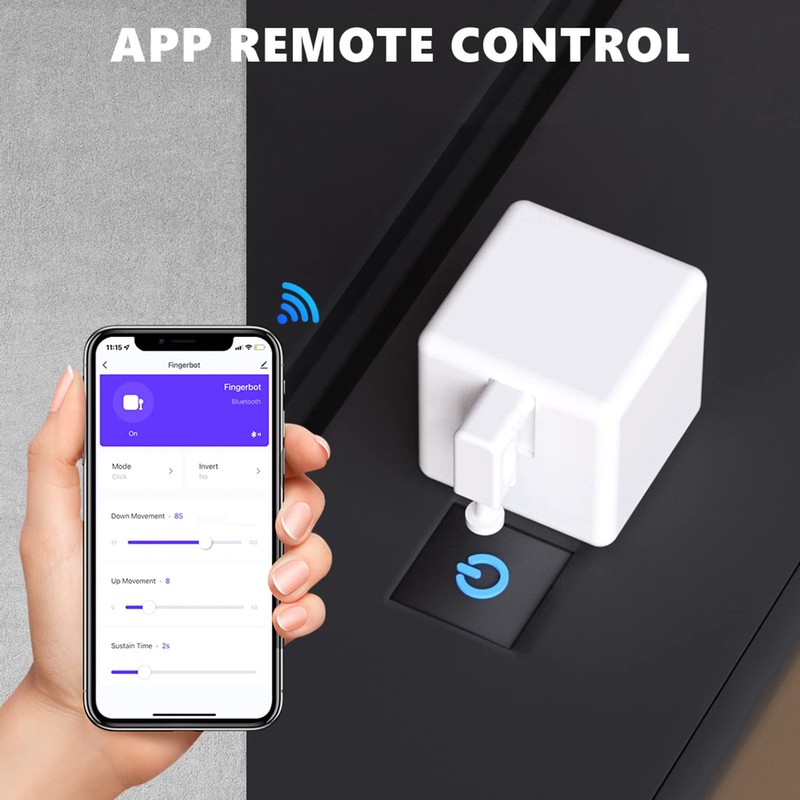 Smart Switch Button Pusher: Bluetooth Fingerbot Plus with Toolkit for