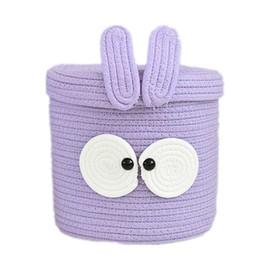 Nonazippy Valentine's Day Small Cute Cotton Rope Basket for Gifts, Empty Basket for Valentine's Gifts, Decorative Cabinet Storage Box for Countertop (A large size item)