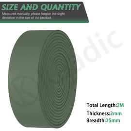 Keadic Faux Leather Strap, 1 Inch Width, 78 Inch Long Tools, Leather Sheets, Strips for Stamping, Handbag, Wallet, DIY Leather Craft Projects (Army Green)