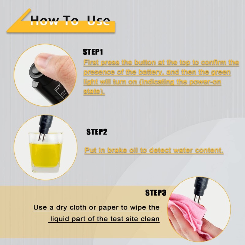 Brake Fluid Liquid Tester Pen,2PCS DOT 3 DOT 4 DOT