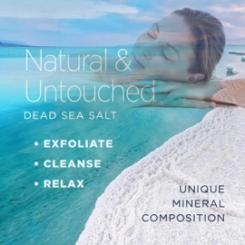 Minera Fine Grain Dead Sea Salt for Bath & Soaking – 19 lbs, Fast-Dissolving, 100% Pure & Natural, Unscented, Skin-Nourishing Bulk Sea Salt