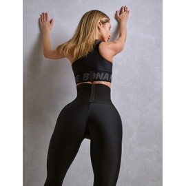 Bona Fide Premium Quality High Waisted Leggings for Women with Unique Design and Tummy Control - Womens Workout Leggings, XL, Black