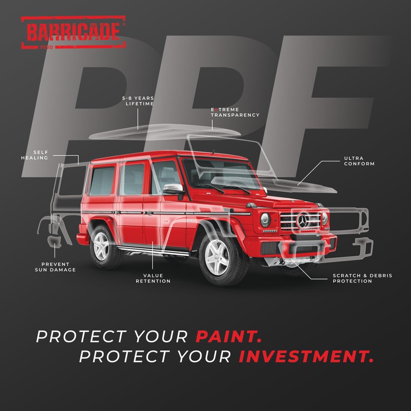 VViViD Barricade Premium 8 Year Clear Paint Protection Film (12"