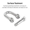 AACGIN 2 Pack D Ring Shackles 0.45 Inch 0.88 Ton