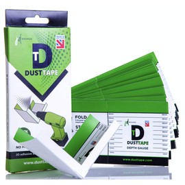JD Brands – Dust Tape – Drill Dust Collector (pack of 20) - Eliminates Mess - Collects Dust as it Falls