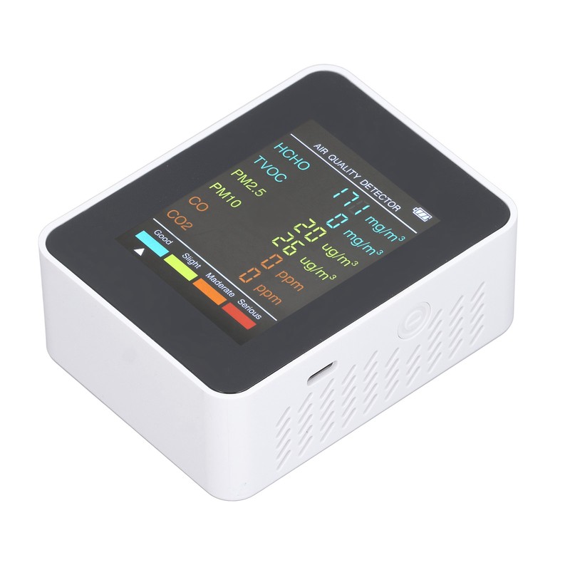 Air Quality Monitor Portable LCD Backlight Screen CO2 TVOC HCHO
