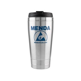Menda - Drinking Cup, Stainless Steel w/Screw-on Lid, 16oz