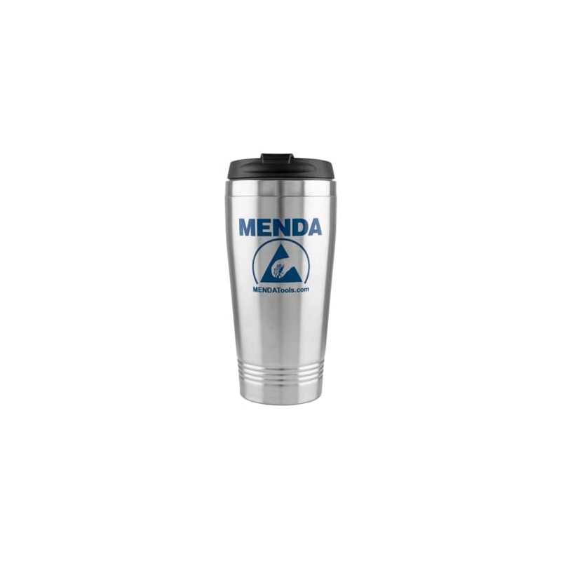 Menda - Drinking Cup, Stainless Steel w/Screw-on Lid, 16oz