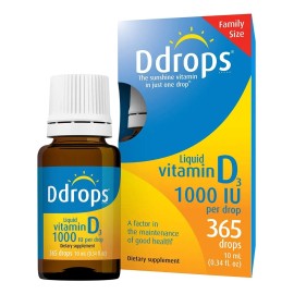 D Drops Vitamina D3 1000iu Para Adultos 365 Gotas Sabor Coco