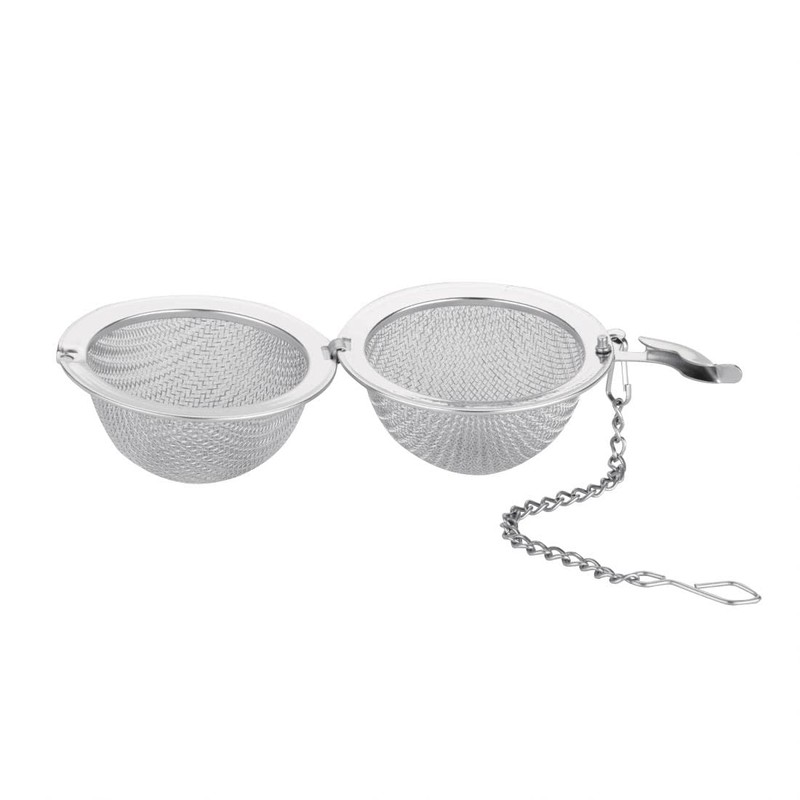 Olympia Oval Stainless Steel Tea Strainer with Chain and Hook