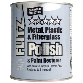 Flitz Multi-Purpose Metal Polish Paste - 2lb Can of USA-Made Metal Scratch Remover - Works on Stainless Steel, Chrome, Aluminum, Plastic, Jewelry - Non-Abrasive Cleaner & Rust Remover (1 Pack)