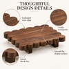 Wooden Plant Stand for Decorative Display – Scalloped Edge Pedestal