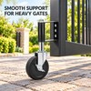 4-Inch Spring-Loaded Swing Gate Caster Wheel with Rubber Tire and