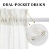 MIULEE French Door Curtain Set of 2 with Bonus Tiebacks