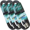 keepdrum DMX004 10m 3-pin XLR DMX Cable Pack of 3