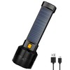 MVIOCS LED Flashlight Solar/Rechargeable, Powerful Flashlight Torch with 3 Modes,