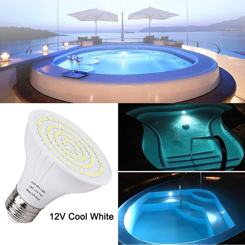 12V LED Spa Light Bulb Daylight White 15W 1500Lumen 6000k