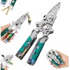 Pinzas Electricista 8 en 1, Pinzas Pelacables con Tester de