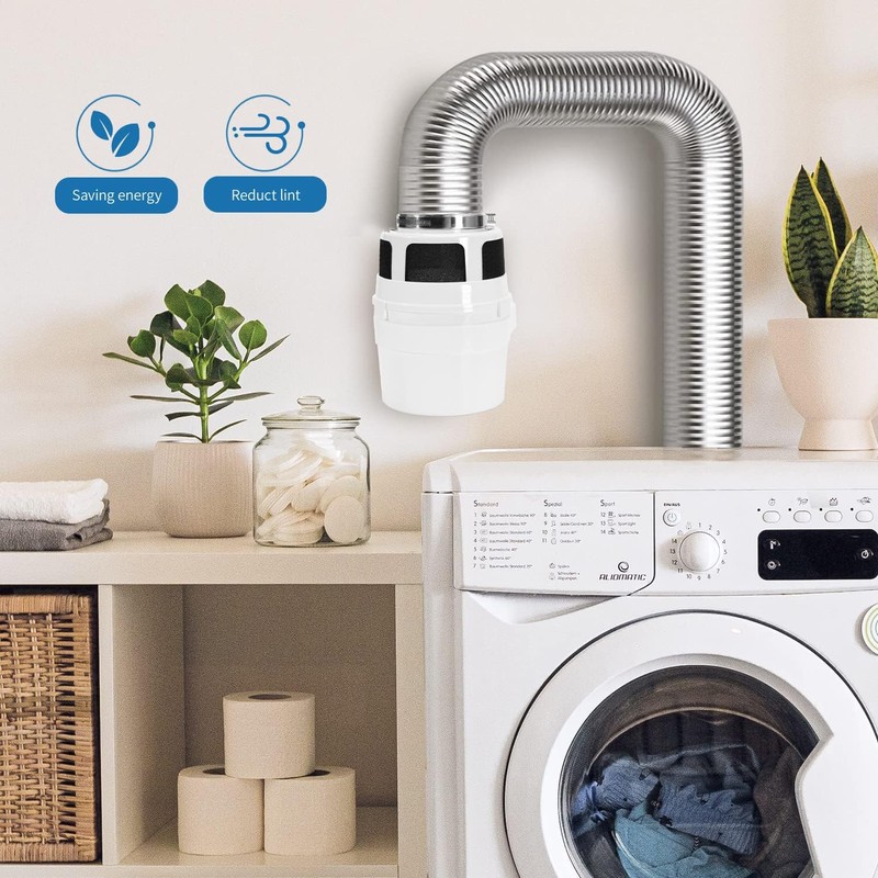 【UPGRADED】NOORNY 3 in1 Indoor Dryer Vent Kit Lint Catcher Bucket
