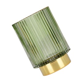 Baluue Thickened Glass Makeup Brush Holder 1 Piece Cosmetic Brush Storage Container for Vanity Elegant Pen Organizer for Makeup Artists and Beauty Enthusiasts