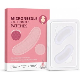Parches de microagujas for ojos y espinillas, 12 puntos redondos + 1 par debajo, juego parches trans Lindo y atractivo