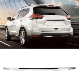 Quxunzzz Rear Trim Rear Bumper Chrome Trim Accent Molding Fit For Nissan Rogue 2017 2018 2019 Bumper Moulding (Chrome)