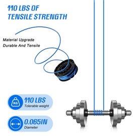 Cragmut String Trimmer Replacement Spool for Ryobi One+, 0.065” Strimmer Spool Compatible with Ryobi 18V 24V 40V Cordless Trimmers, Includes 8 Spools & 2 Covers