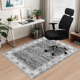 Falflor - Tapete antideslizante para silla de oficina para piso de madera dura, tapete de computadora de 36 x 48 pulgadas, para sillas rodantes, tapete antideslizante para silla de oficina, alfombra