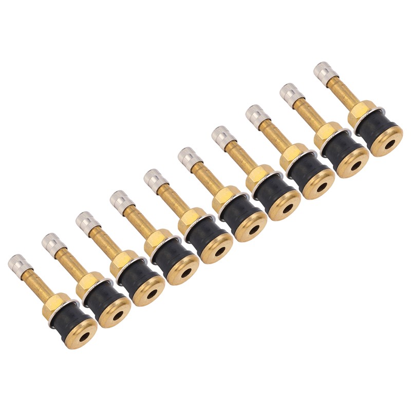 10 Pcs Valve Stems TR500 Straight Brass Heavy Duty Clamp