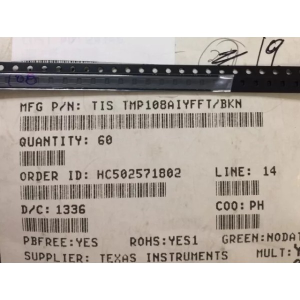 Texas Instruments TMP108AIYFFT TI IC SENSOR DIGITAL -40C-125C 6DSBGA ROHS