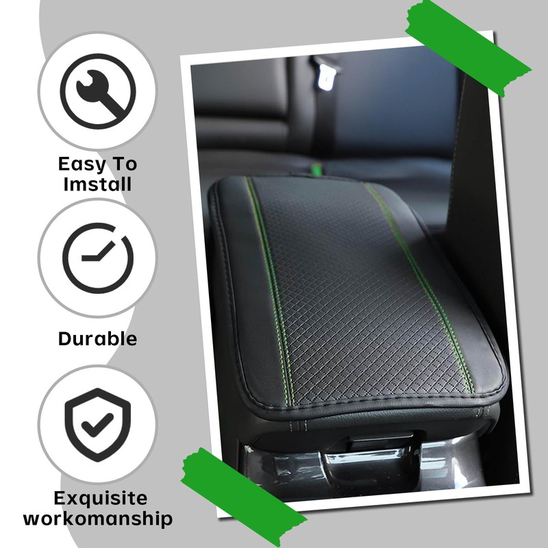 Piburth Car Center Console Armrest Pad, 12.6X 7.2 Inch PU