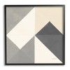Stupell Industries Vintage Geometric Shapes Abstract Arrangement Beige Grey, Designed