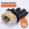 BISON DENIM Men's Genuine Leather Gloves Warm Wool Lining Leather