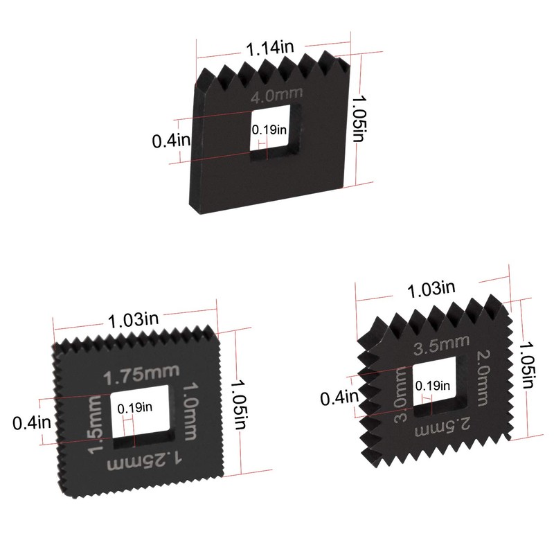 Yoursme Metric Die Set 3PCS for Thread Chaser Similar to
