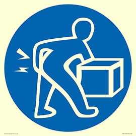 Mandatory: Lift correctly Sign - 300x300mm - S30