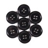 60 botones negros – 1 pulgada de resina de plástico