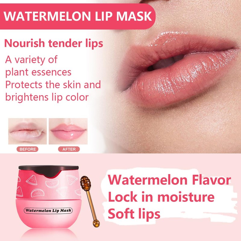 Watermelon Lip Balm Lip Mask, Moisturizing Lip Sleeping Mask, Hydrate