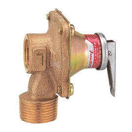 Yoshitake Hot Water Equipment Relief Valve, Sealed Structure, Lead-less Handling Valve Seat SUS, 95 KPa Starting Pressure, Screwed Connection, Connection Diameter: 20 A, Main Unit CAC, Maximum Temperature 100°C, Model AL-52FS-95, 20A